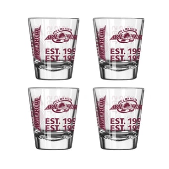 Logo Brands Colorado Avalanche 4-Pack 2oz. Shot Glass Set