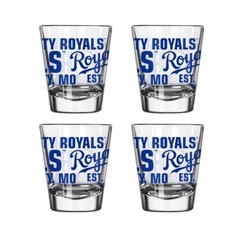 Logo Brands Kansas City Royals 4-Pack 2oz. Shot Glass Set
