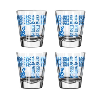 Logo Brands St. Louis Blues 4-Pack 2oz. Shot Glass Set