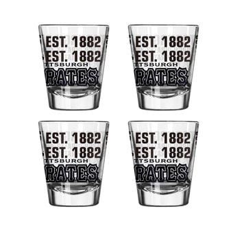 Logo Brands Pittsburgh Pirates 4-Pack 2oz. Shot Glass Set