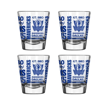 Logo Brands Dallas Mavericks 4-Pack 2oz. Shot Glass Set