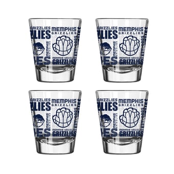 Logo Brands Memphis Grizzlies 4-Pack 2oz. Shot Glass Set