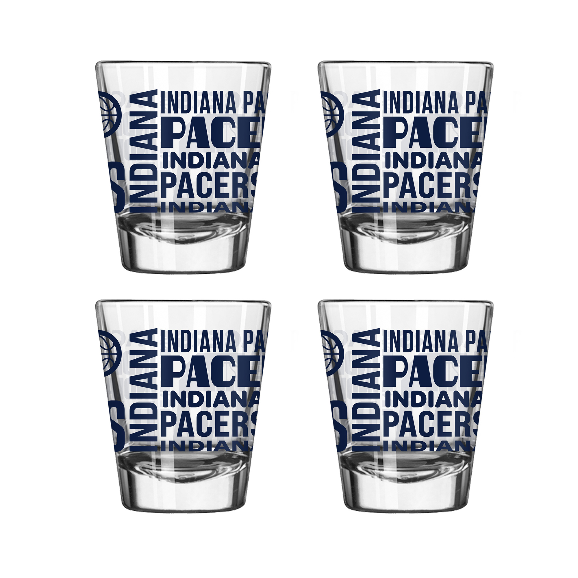 Logo Brands Indiana Pacers 4-Pack 2oz. Shot Glass Set
