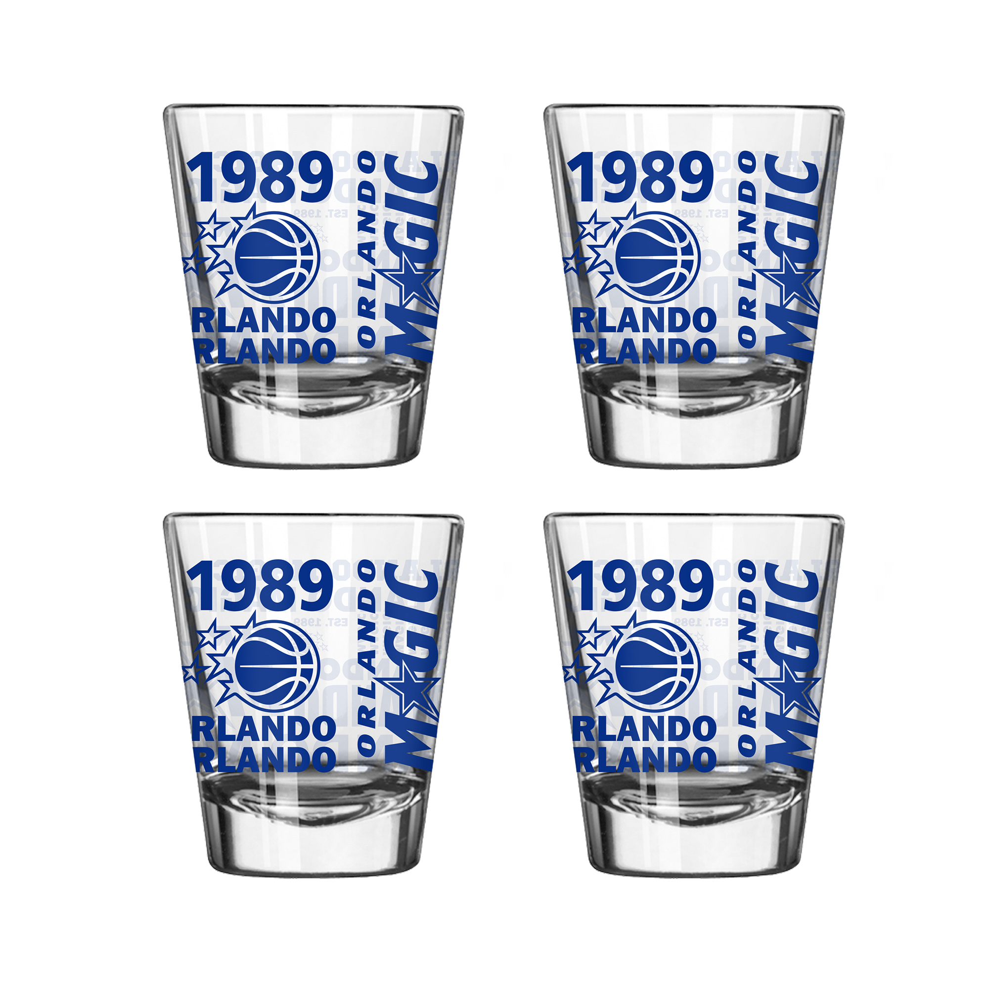 Logo Brands Orlando Magic 4-Pack 2oz. Shot Glass Set