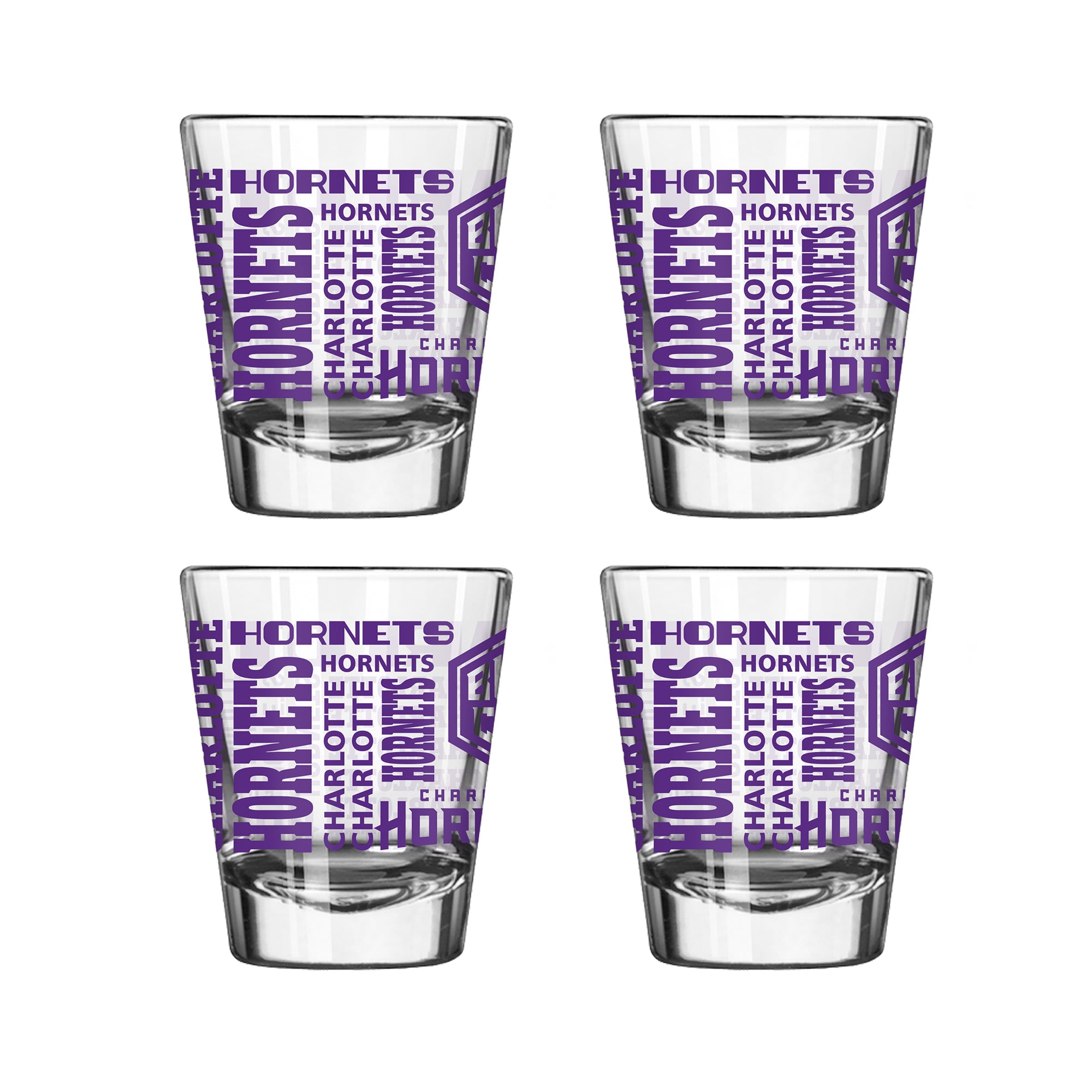 Logo Brands Charlotte Hornets 4-Pack 2oz. Shot Glass Set