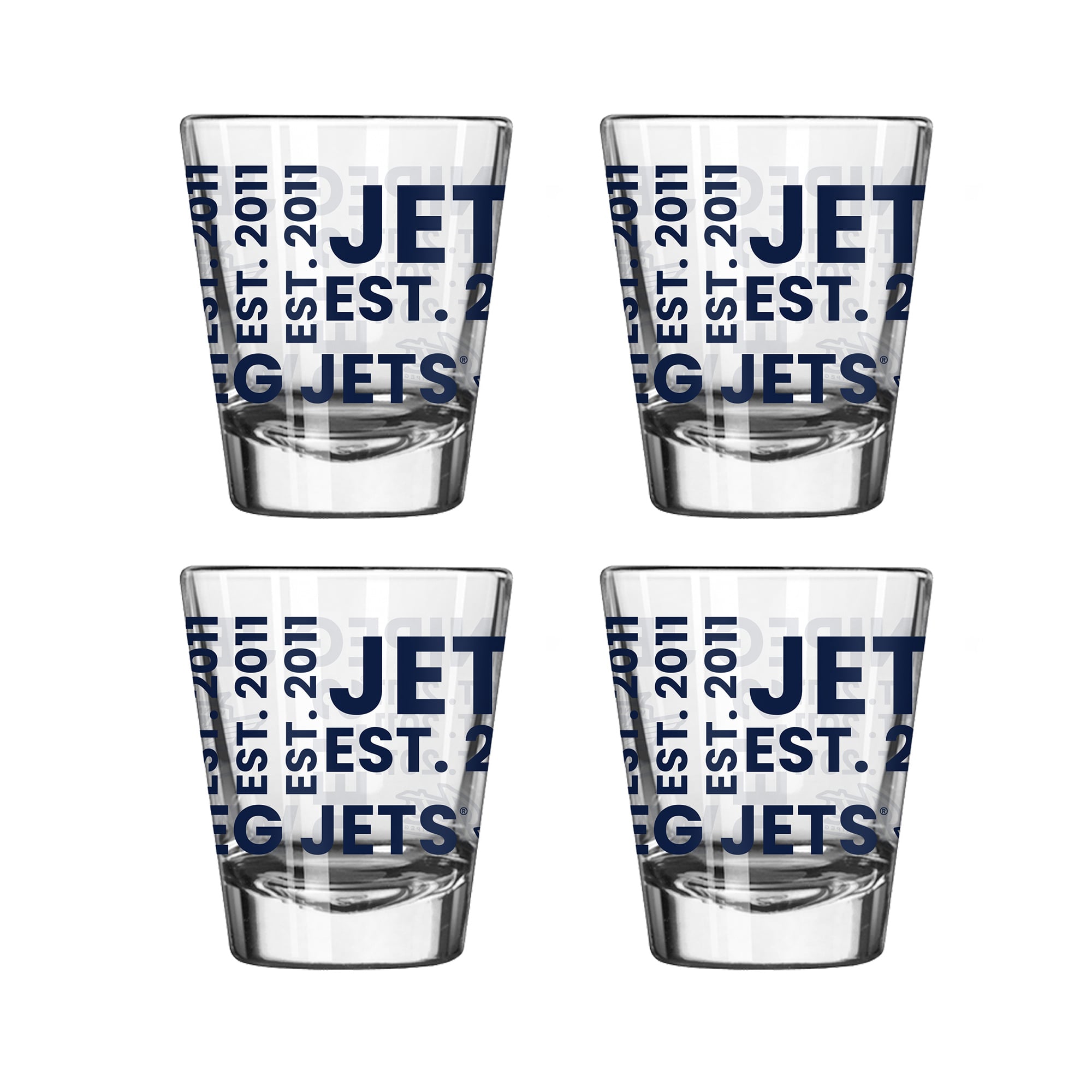 Logo Brands Winnipeg Jets 4-Pack 2oz. Shot Glass Set