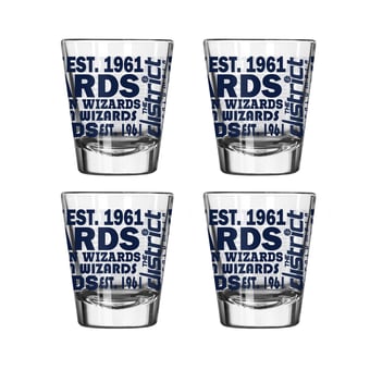 Logo Brands Washington Wizards 4-Pack 2oz. Shot Glass Set