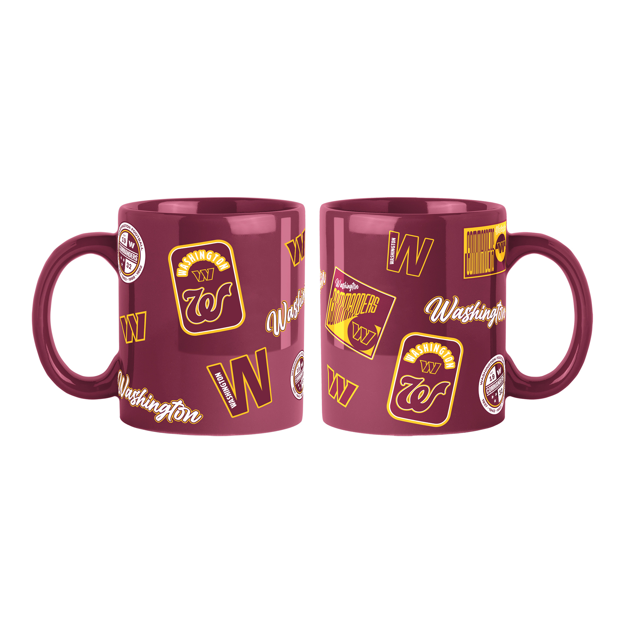 Logo Brands Washington Commanders 2-Pack 15oz. Color Mug Set