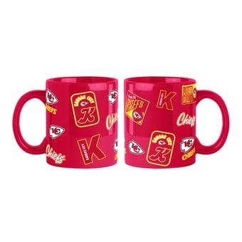 Logo Brands Kansas City Chiefs 2-Pack 15oz. Color Mug Set