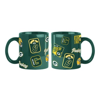 Logo Brands Green Bay Packers 2-Pack 15oz. Color Mug Set