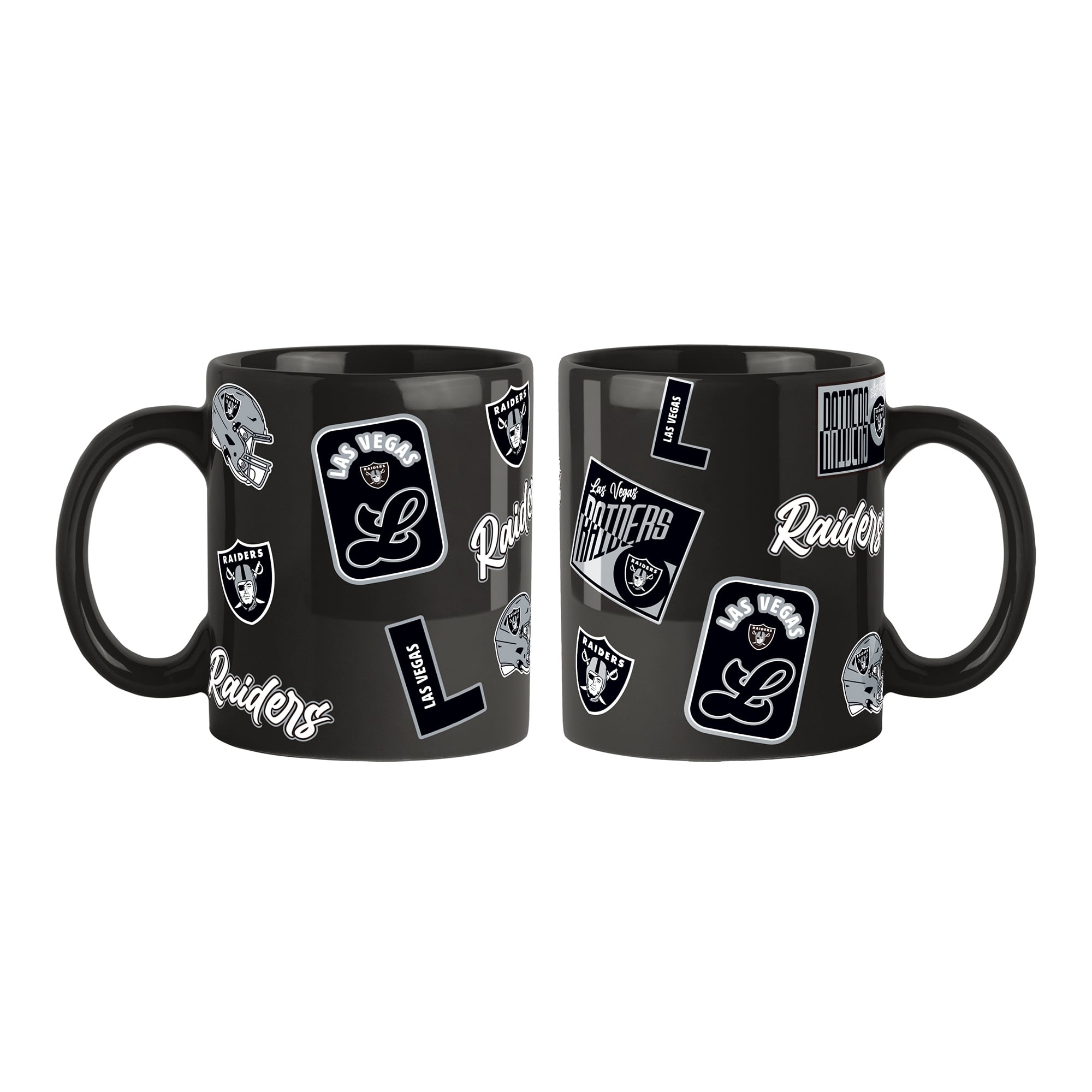 Logo Brands Las Vegas Raiders 2-Pack 15oz. Color Mug Set