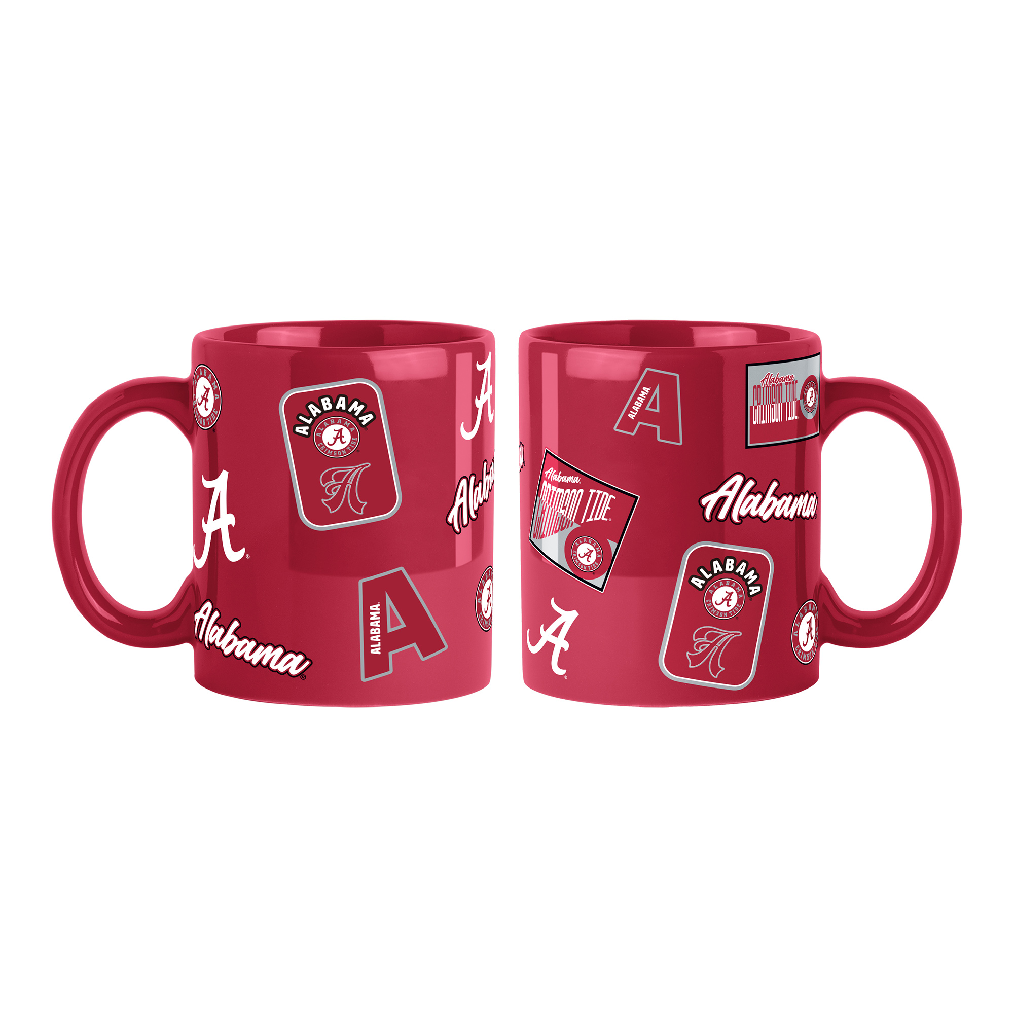 Logo Brands Alabama Crimson Tide 2-Pack 15oz. Color Mug Set
