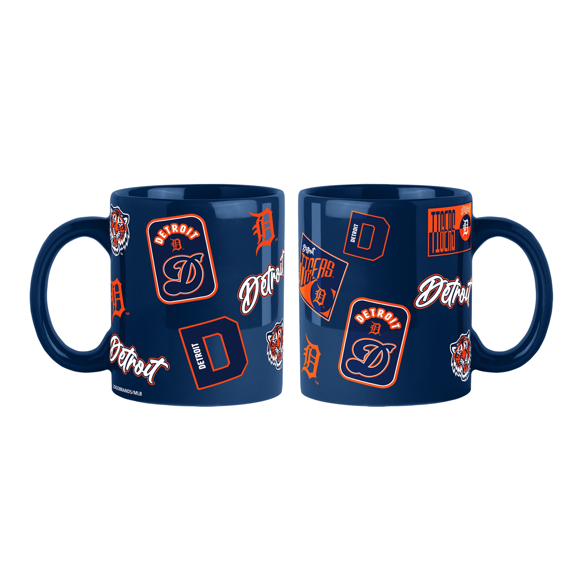 Logo Brands Detroit Tigers 2-Pack 15oz. Color Mug Set