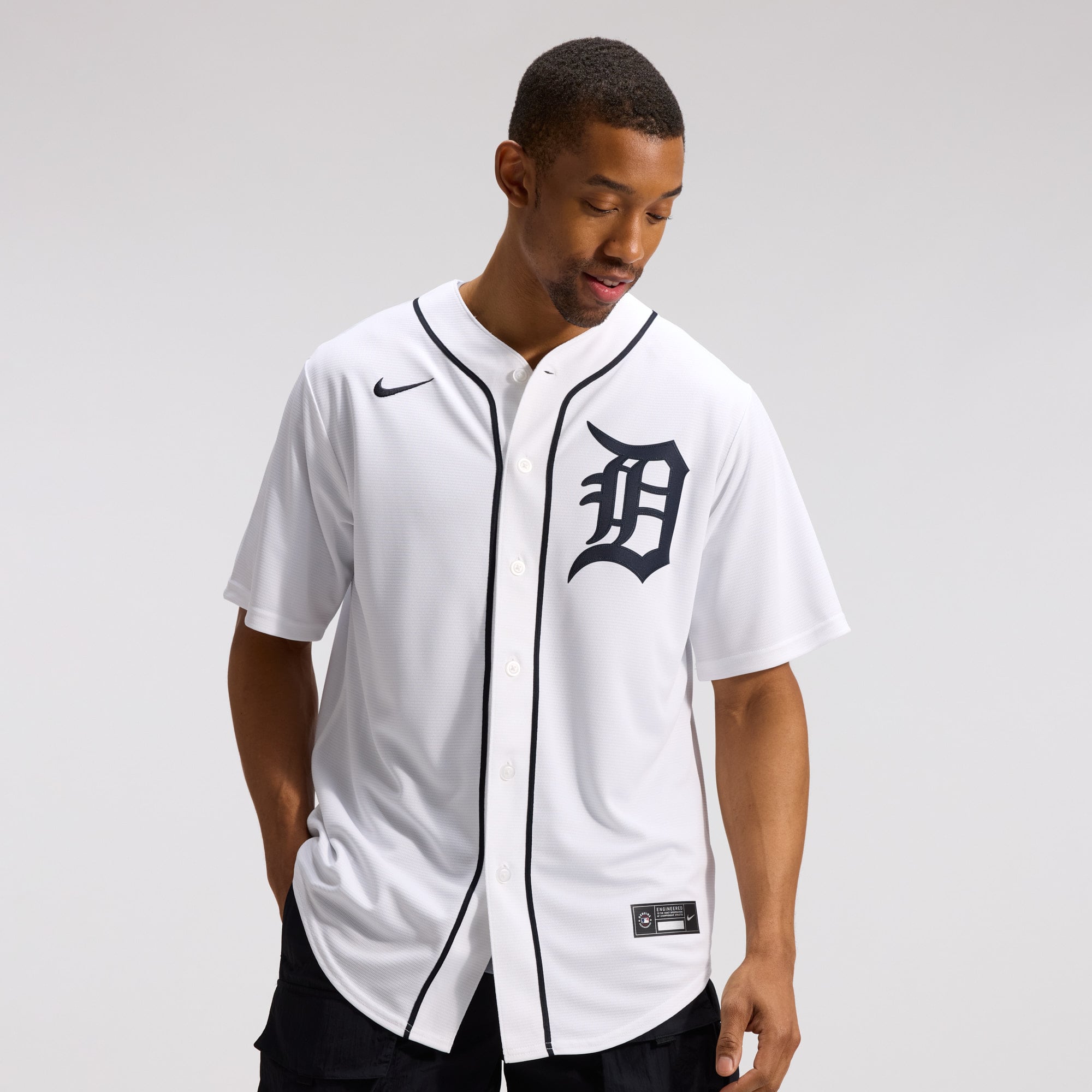 Men's Nike White Detroit Tigers Home Replica Jersey