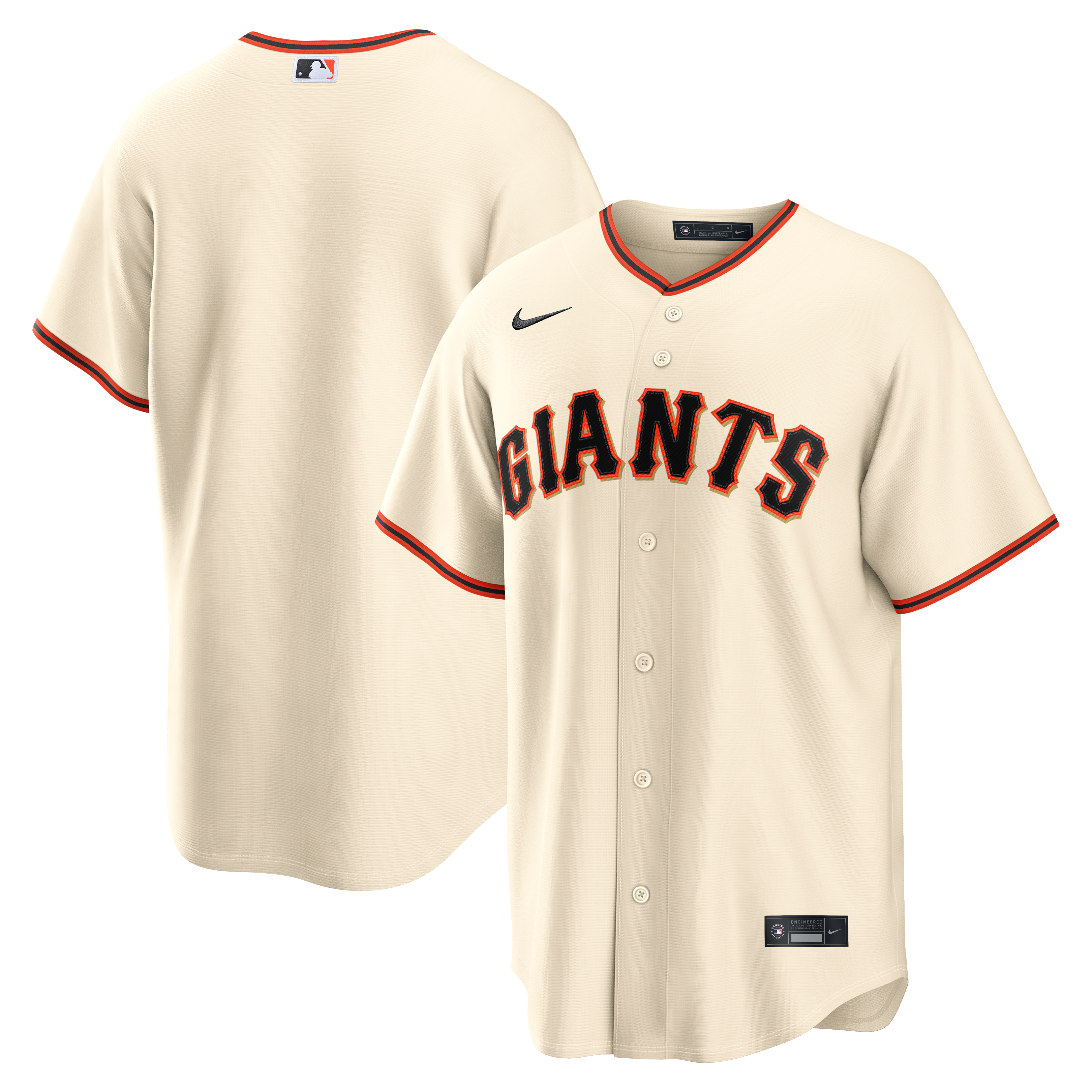 Men's Nike Cream San Francisco Giants Home Replica Jersey