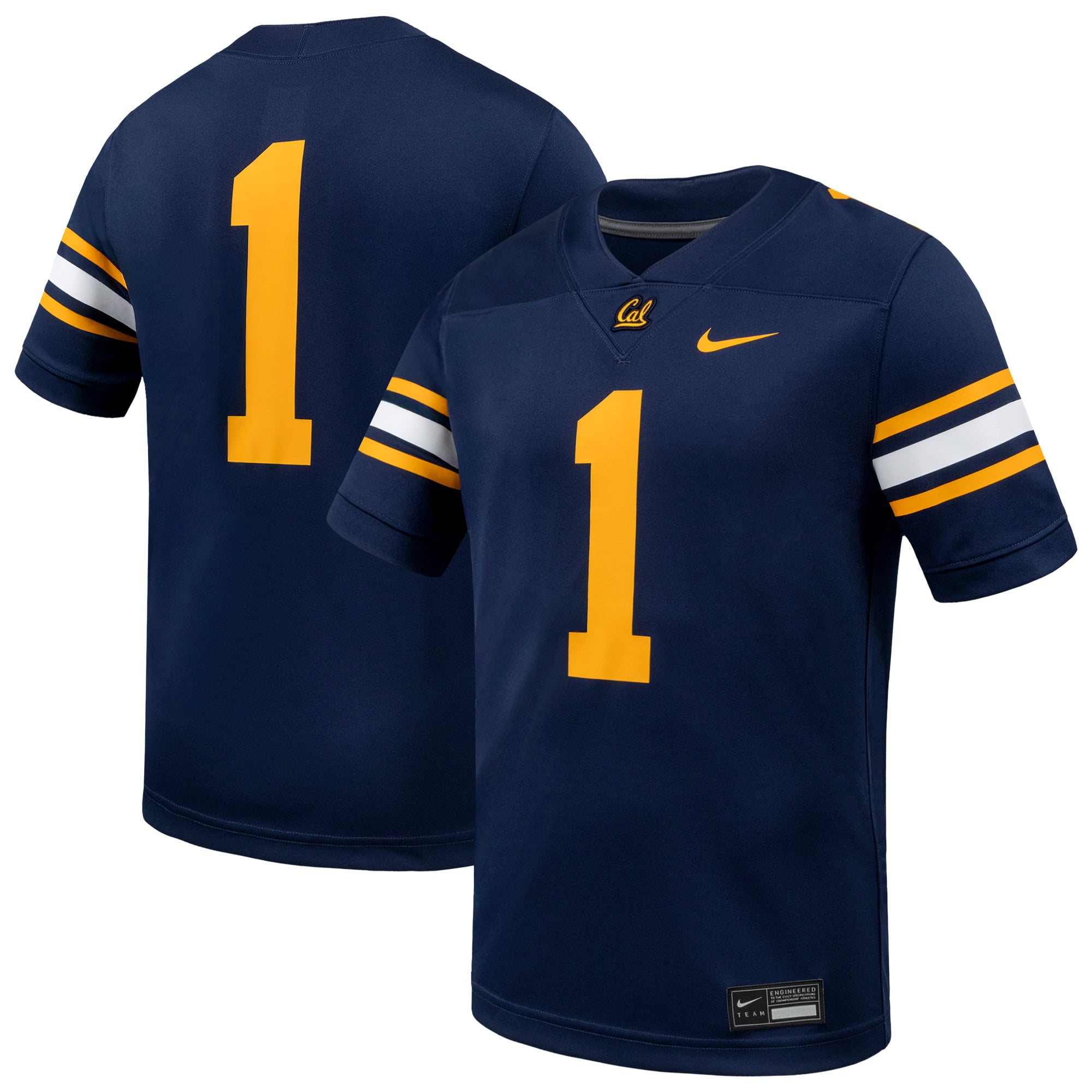 Men's Nike #1 Navy Cal Bears  Game Football Jersey