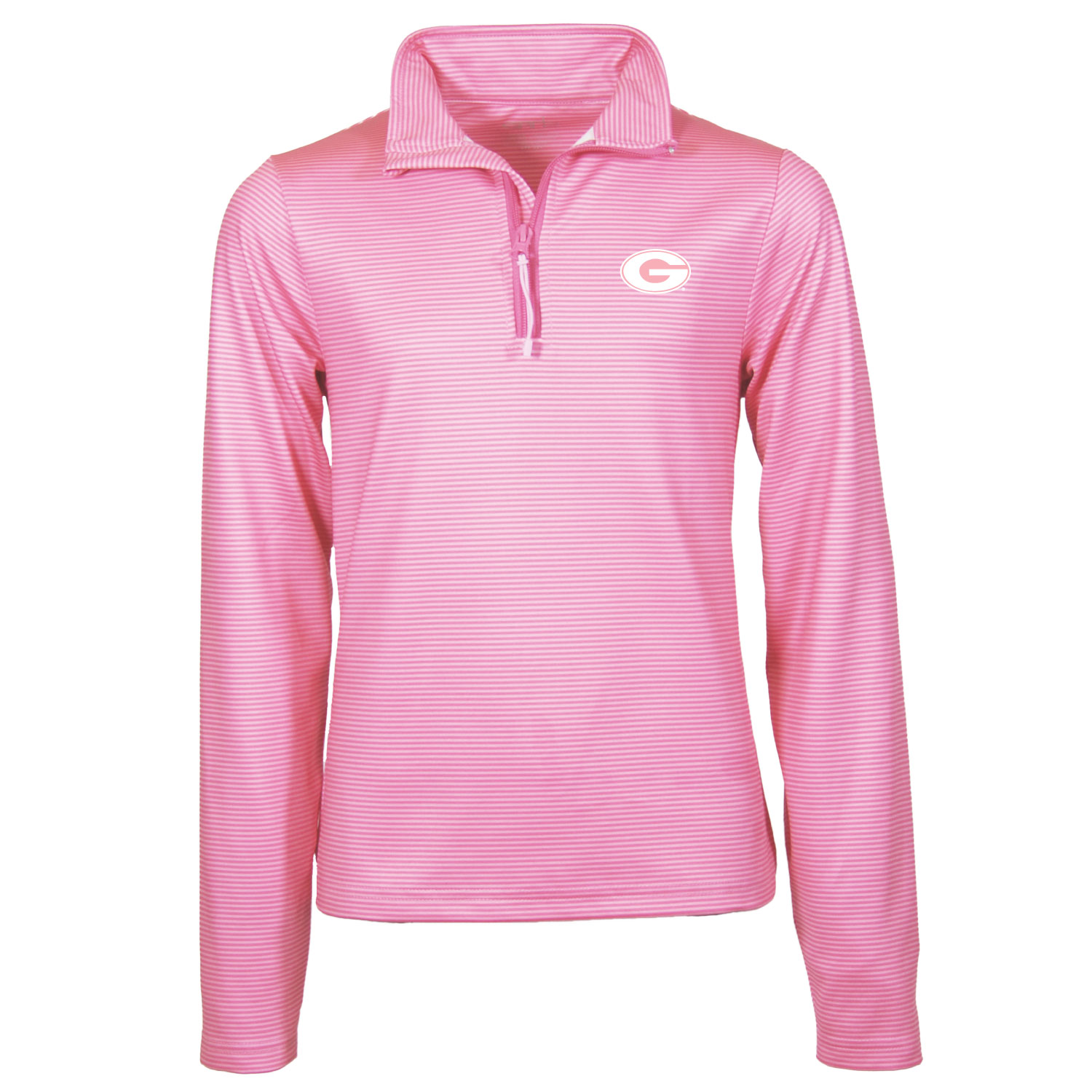 Girls Youth Garb Pink Georgia Bulldogs Mila Quarter-Zip Sweatshirt