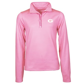 Girls Youth Garb Pink Georgia Bulldogs Mila Quarter-Zip Sweatshirt