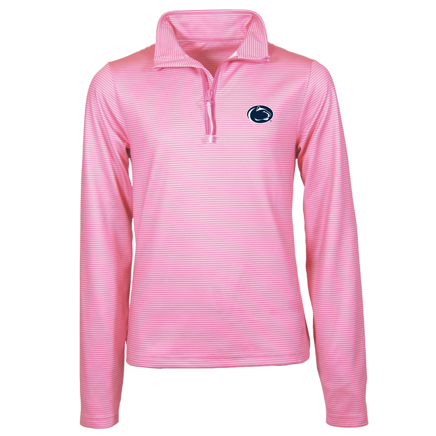 Girls Youth Garb Pink Penn State Nittany Lions Mila Quarter-Zip Sweatshirt
