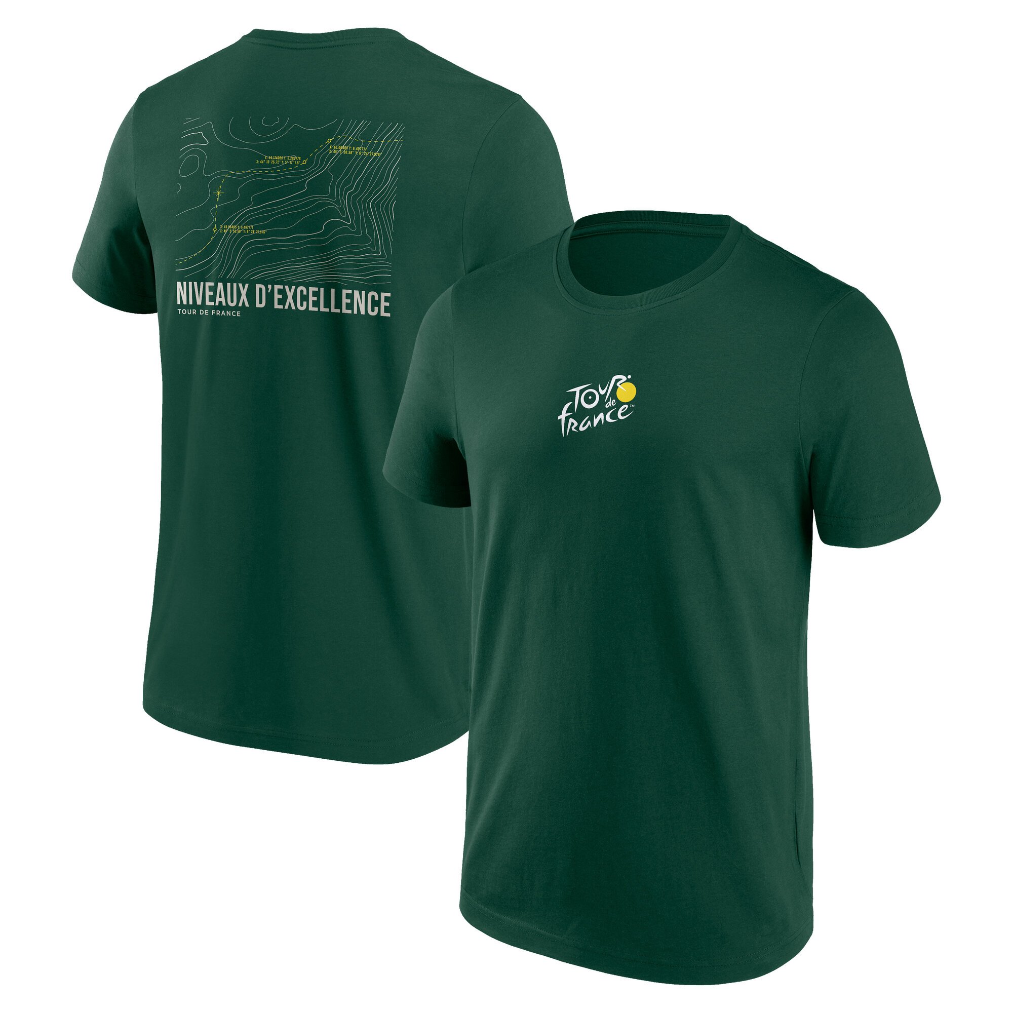 T-shirt grafica Tour de France Niveaux D'excellence - verde scuro