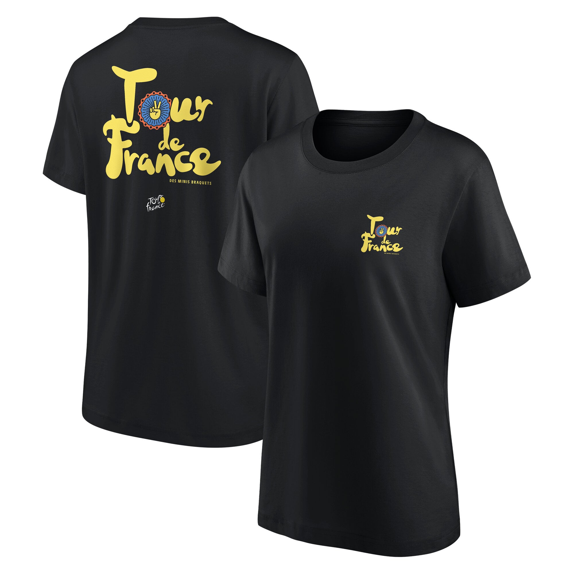 Maglietta Grafica Tour de France Bubble - Nero - Donna
