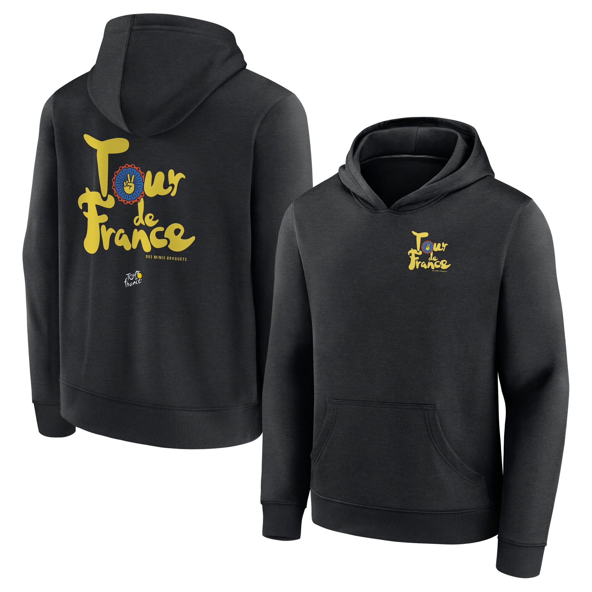 Felpa con cappuccio Grafica Tour de France Bubble - Nero - Bambino