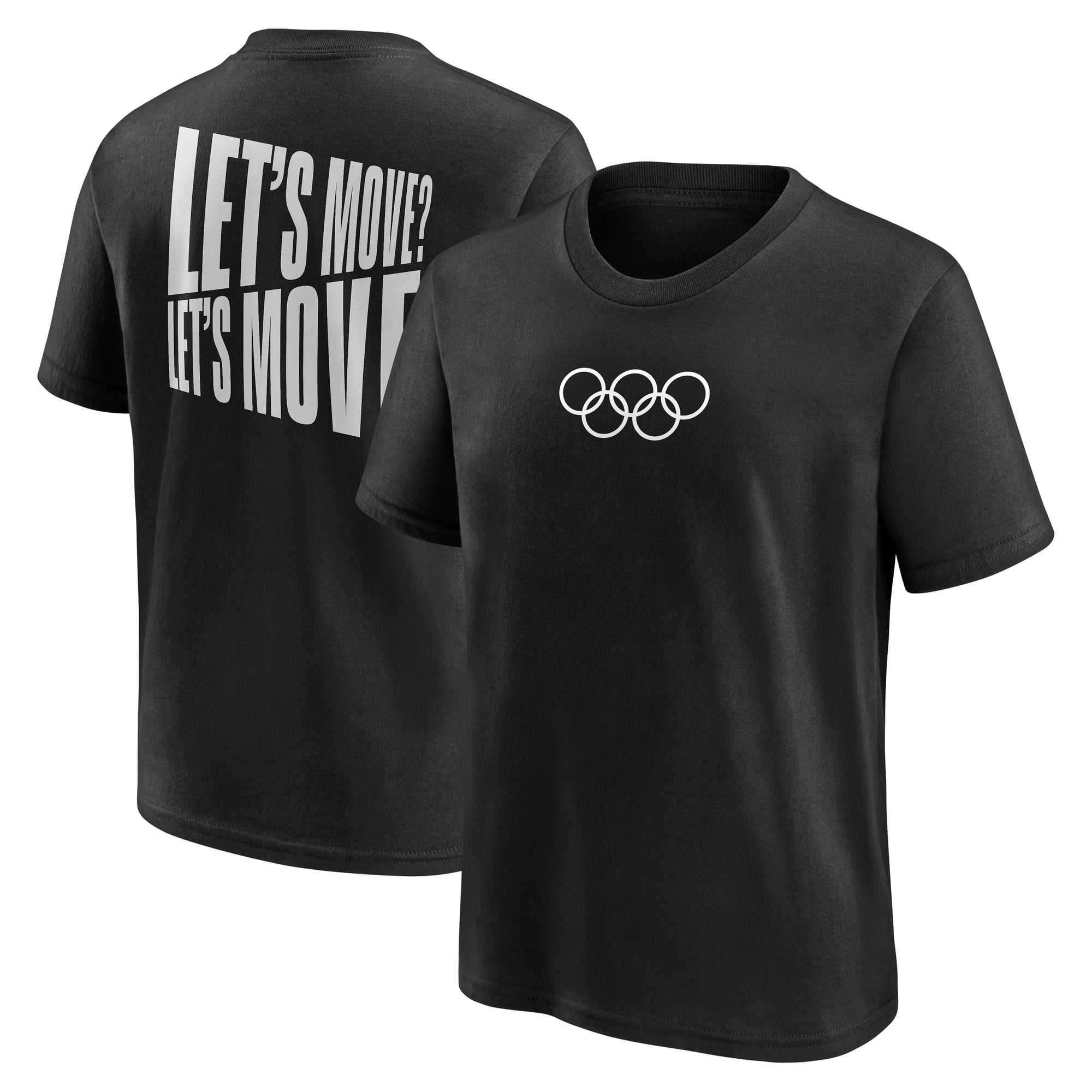 Maglietta Grafica The Olympic Collection Let's Move Block - Nero - Bambino