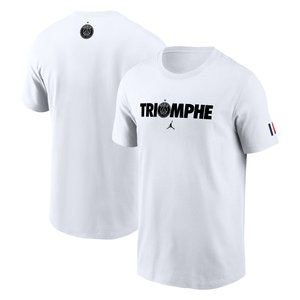 T-Shirt PSG Jordan Champions d'Europe TRIOMPHE - Blanc, vue 1