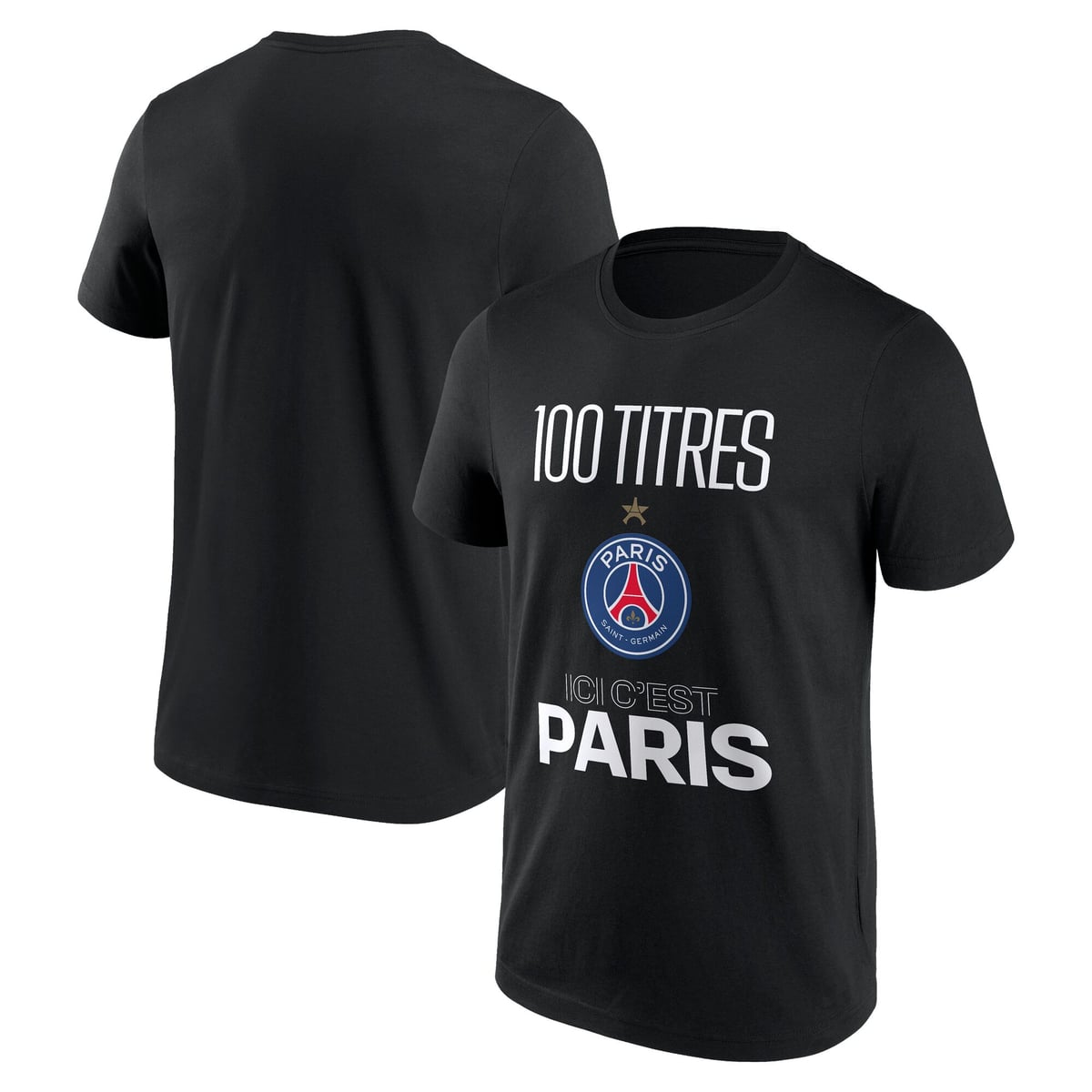 T-Shirt PSG 100 Trophées - Noir
