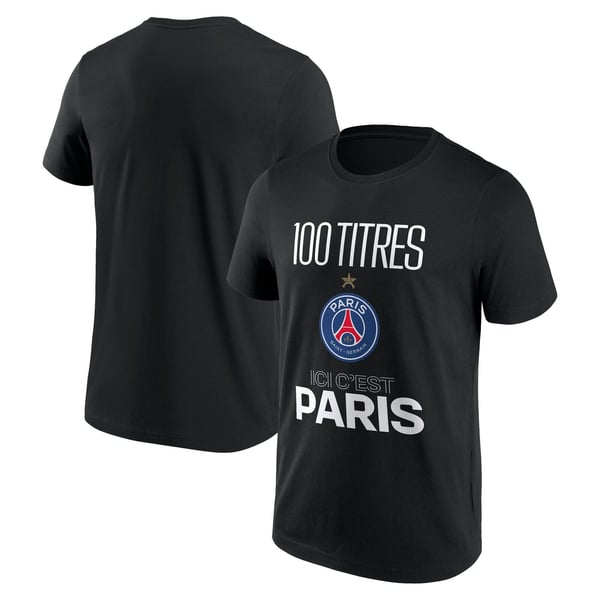 T-Shirt PSG 100 Trophées - Noir