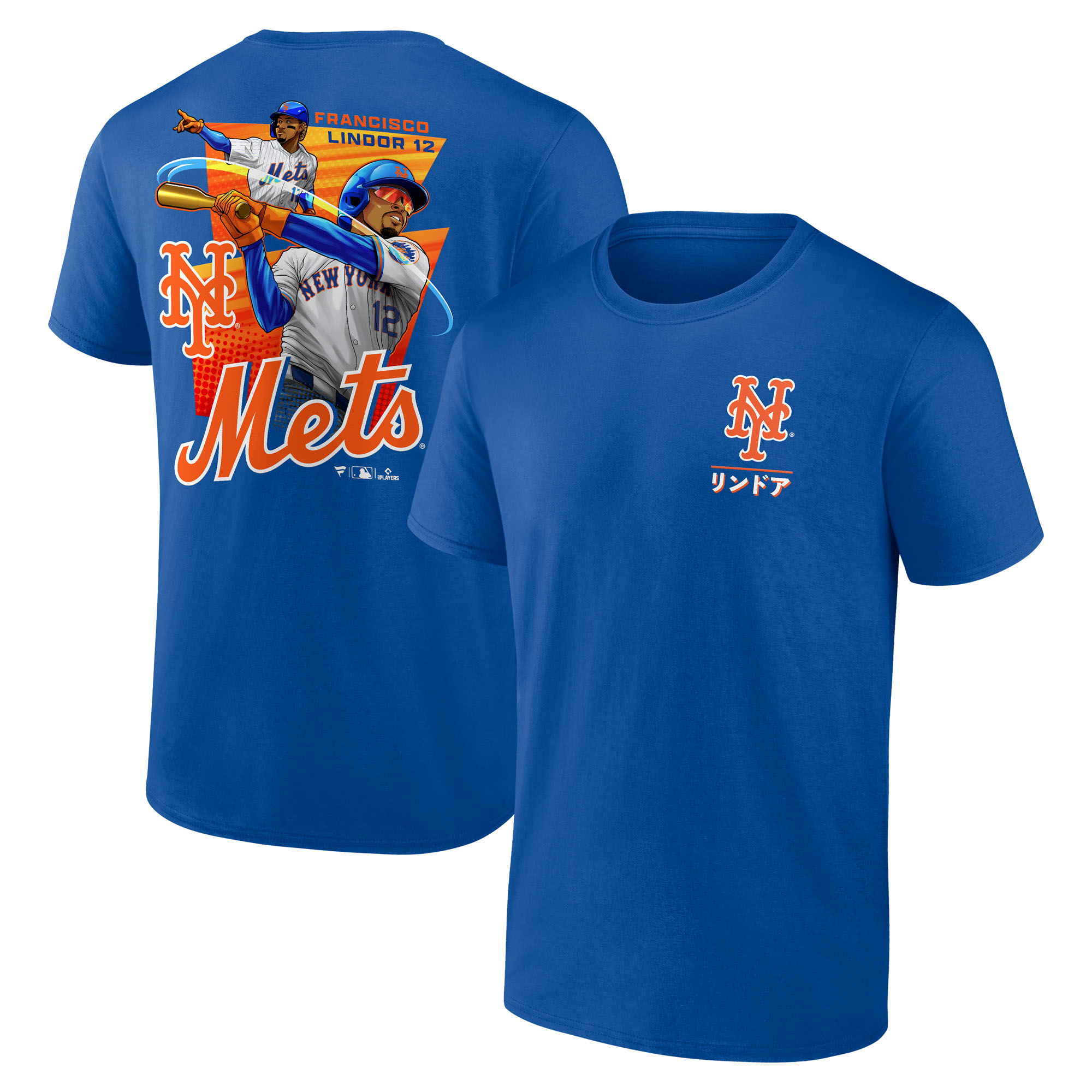 Men’s Francisco Lindor Royal New York Mets Anime Graphic T-Shirt Men’s Francisco Lindor Royal New York Mets Anime Graphic T-Shirt