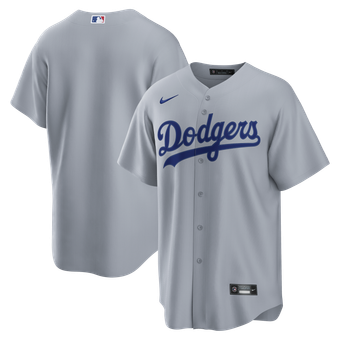 Men's Nike Gray Los Angeles Dodgers Road Replica Jersey