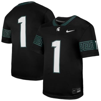 Youth Nike #1 Black Michigan State Spartans  Untouchable Replica Game Jersey