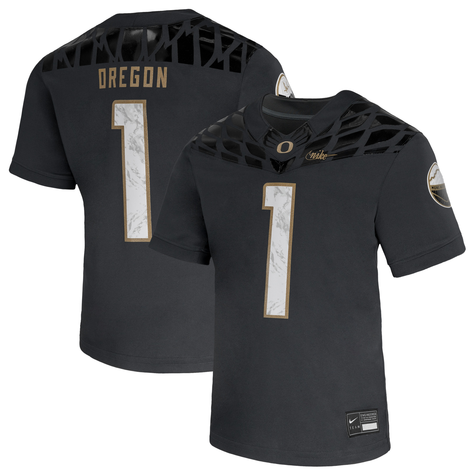 Preschool Nike #1 Anthracite Oregon Ducks Shoe Duck Vapor Fusion Jersey