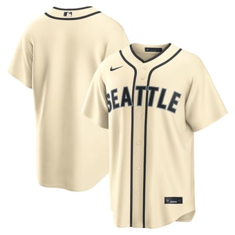Men's Nike  Cream Seattle Mariners Alternate Replica Jersey