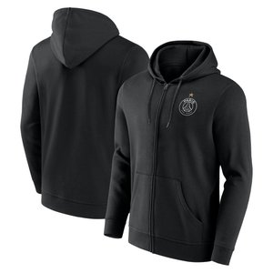 Sweat à capuche zippé PSG Champions d'Europe Étoile Eiffel - Noir, vue 1