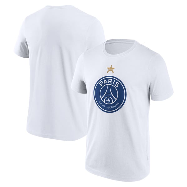 T-Shirt PSG Champions d'Europe Étoile Eiffel - Blanc
