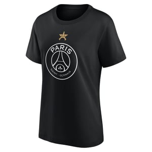 T-Shirt PSG Champions d'Europe Étoile Eiffel - Noir - Femme, vue 3