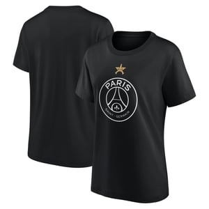 T-Shirt PSG Champions d'Europe Étoile Eiffel - Noir - Femme, vue 1