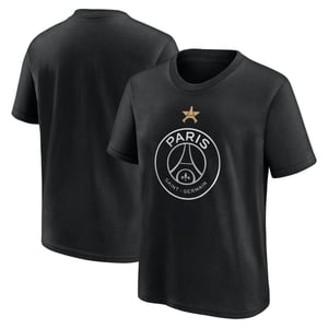 T-Shirt PSG Champions d'Europe Étoile Eiffel - Noir - Enfant, vue 1