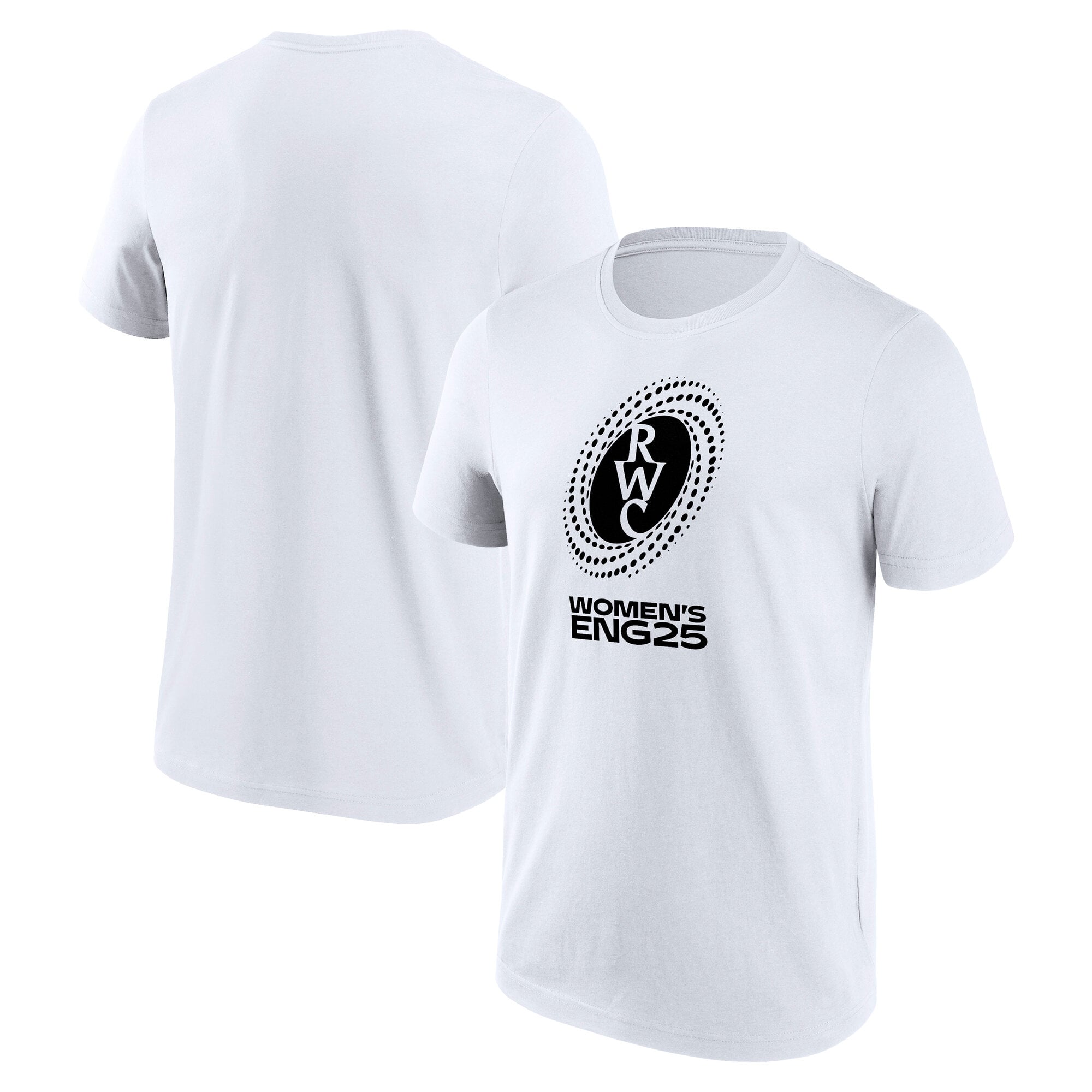 T-shirt con grafica del logo principale della Coppa del Mondo di Rugby 2025 da donna - Bianca - Unisex