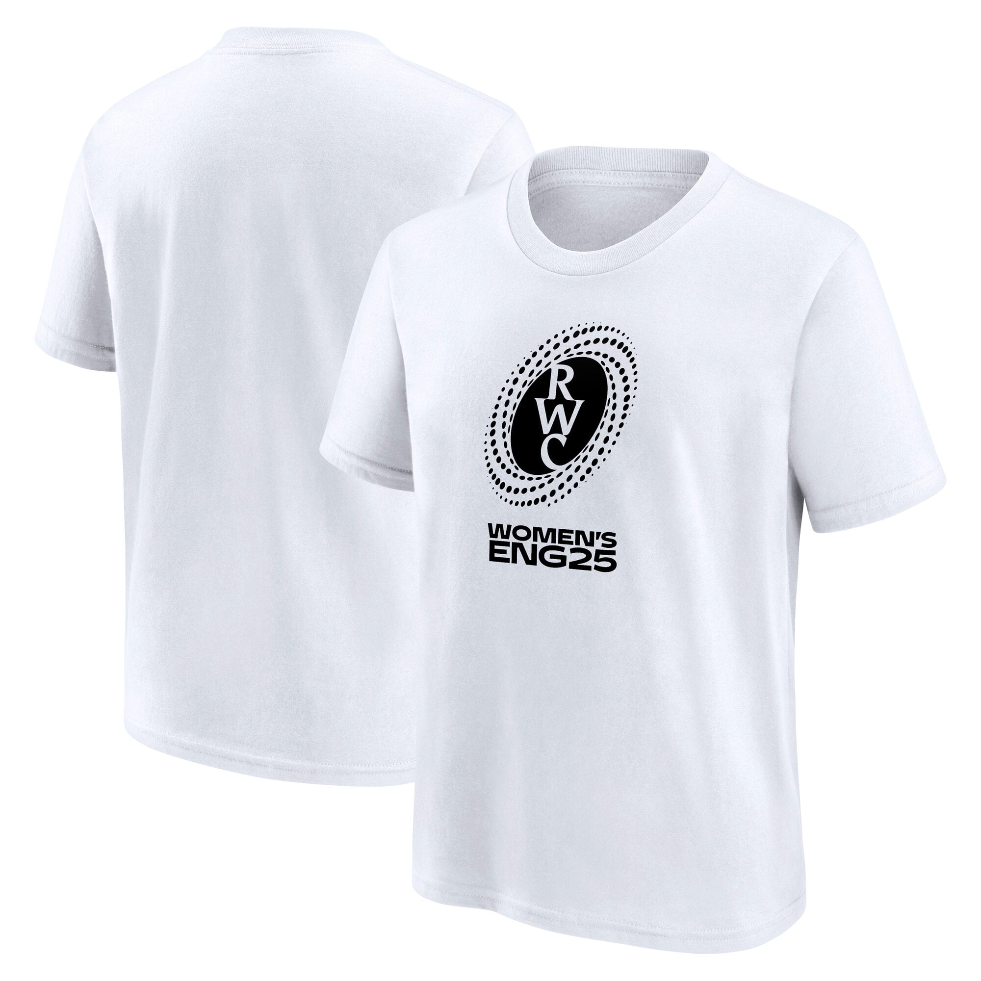 T-shirt con grafica del logo principale della Coppa del Mondo di Rugby 2025 da donna - Bianca - Junior