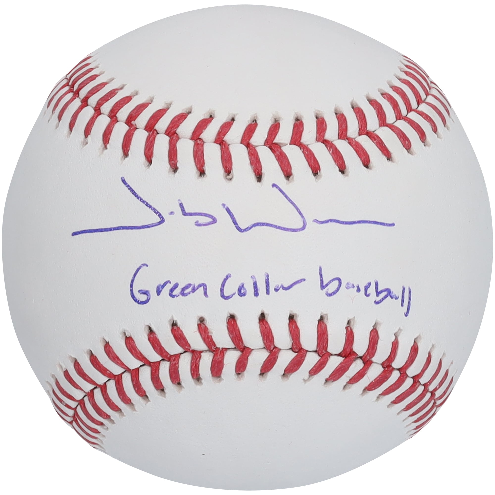 Jacob Wilson Athletics Autographed Baseball with "Green Collar Baseball" Inscription