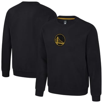 Unisex Stadium Essentials Black Golden State Warriors Club Level Chenille Sweatshirt