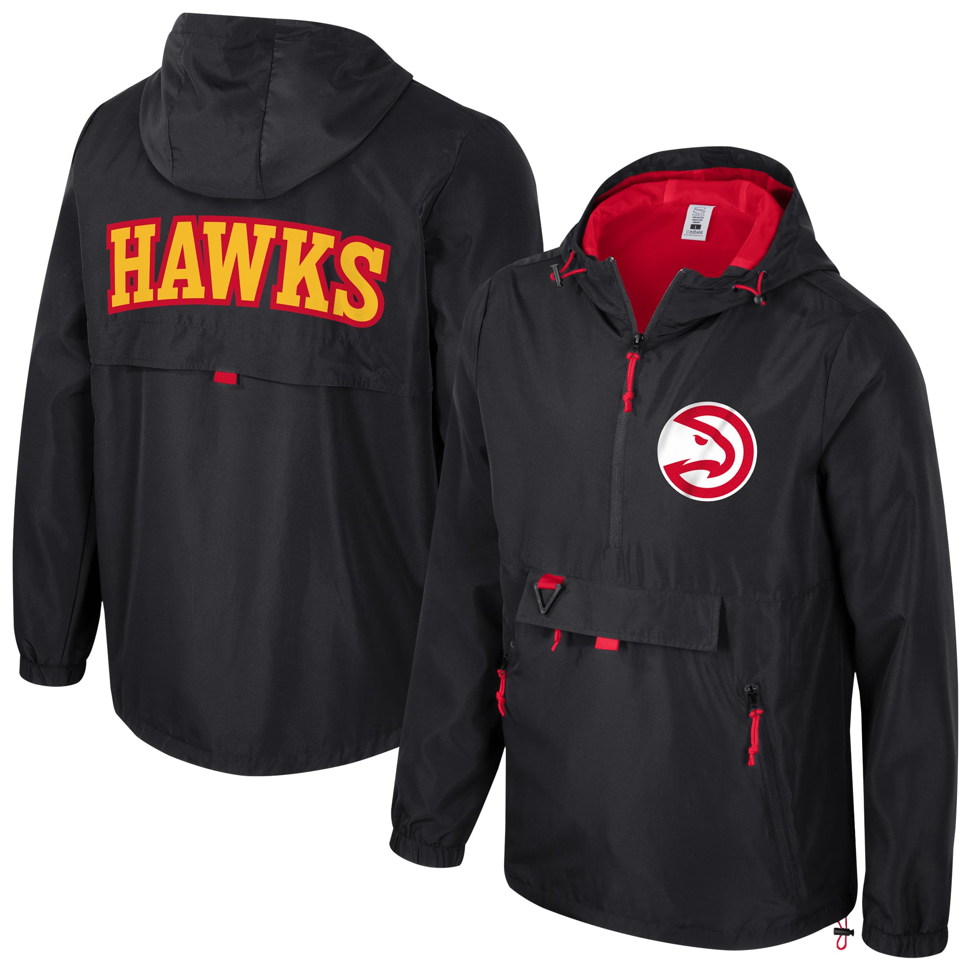 Unisex Stadium Essentials Black Atlanta Hawks Compete Quarter-Zip Hoodie Jacket