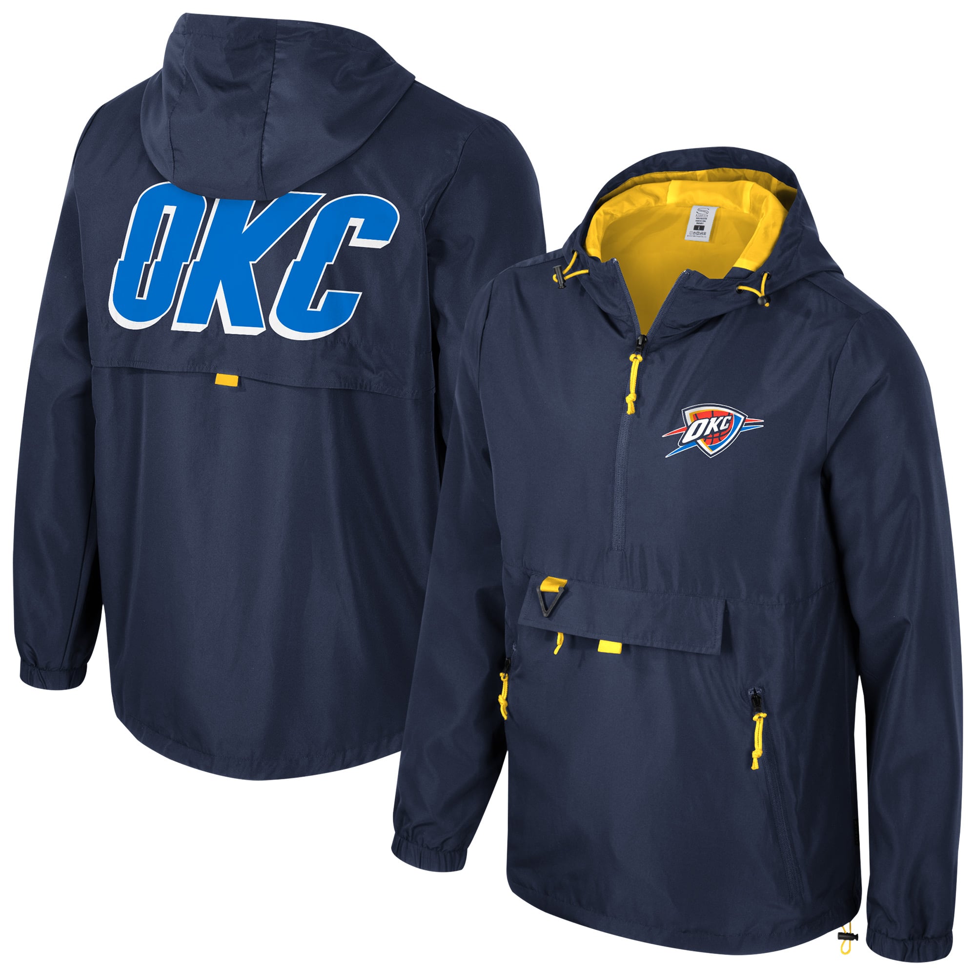 Unisex Stadium Essentials Blue Oklahoma City Thunder Compete Quarter-Zip Hoodie Jacket