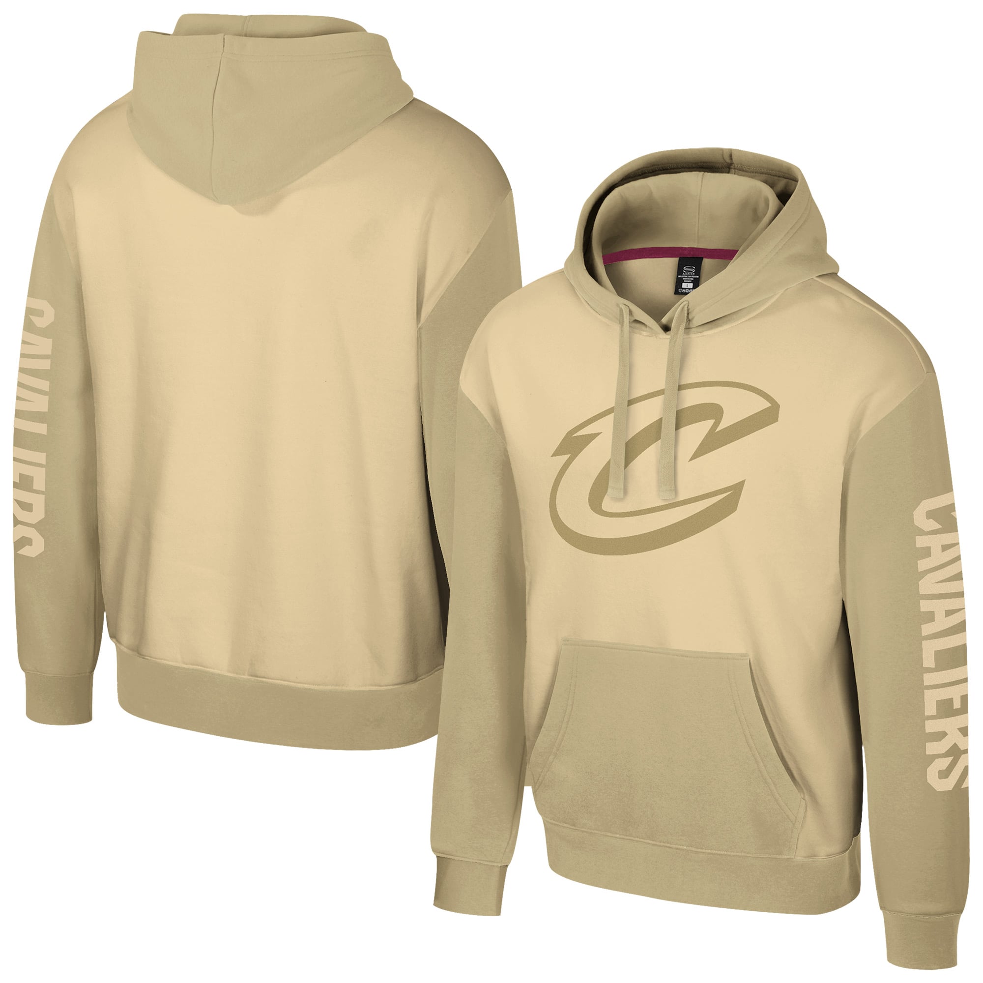 Unisex Stadium Essentials Khaki Cleveland Cavaliers Rafters Burst Hoodie
