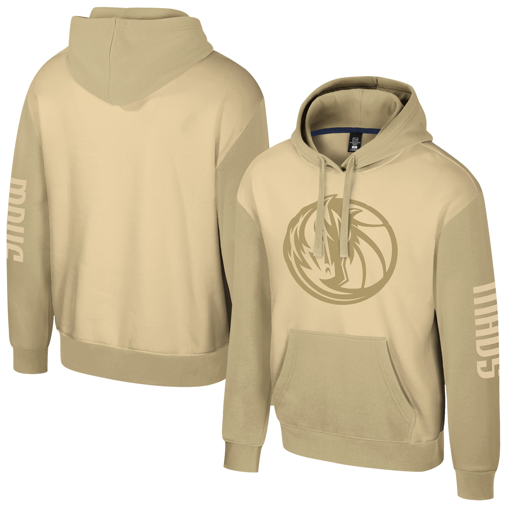 Unisex Stadium Essentials Khaki Dallas Mavericks Rafters Burst Hoodie