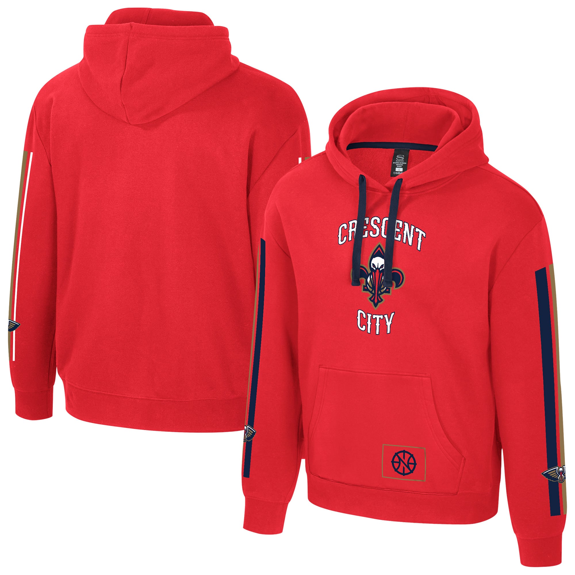 Unisex Stadium Essentials Red New Orleans Pelicans City Star Hoodie