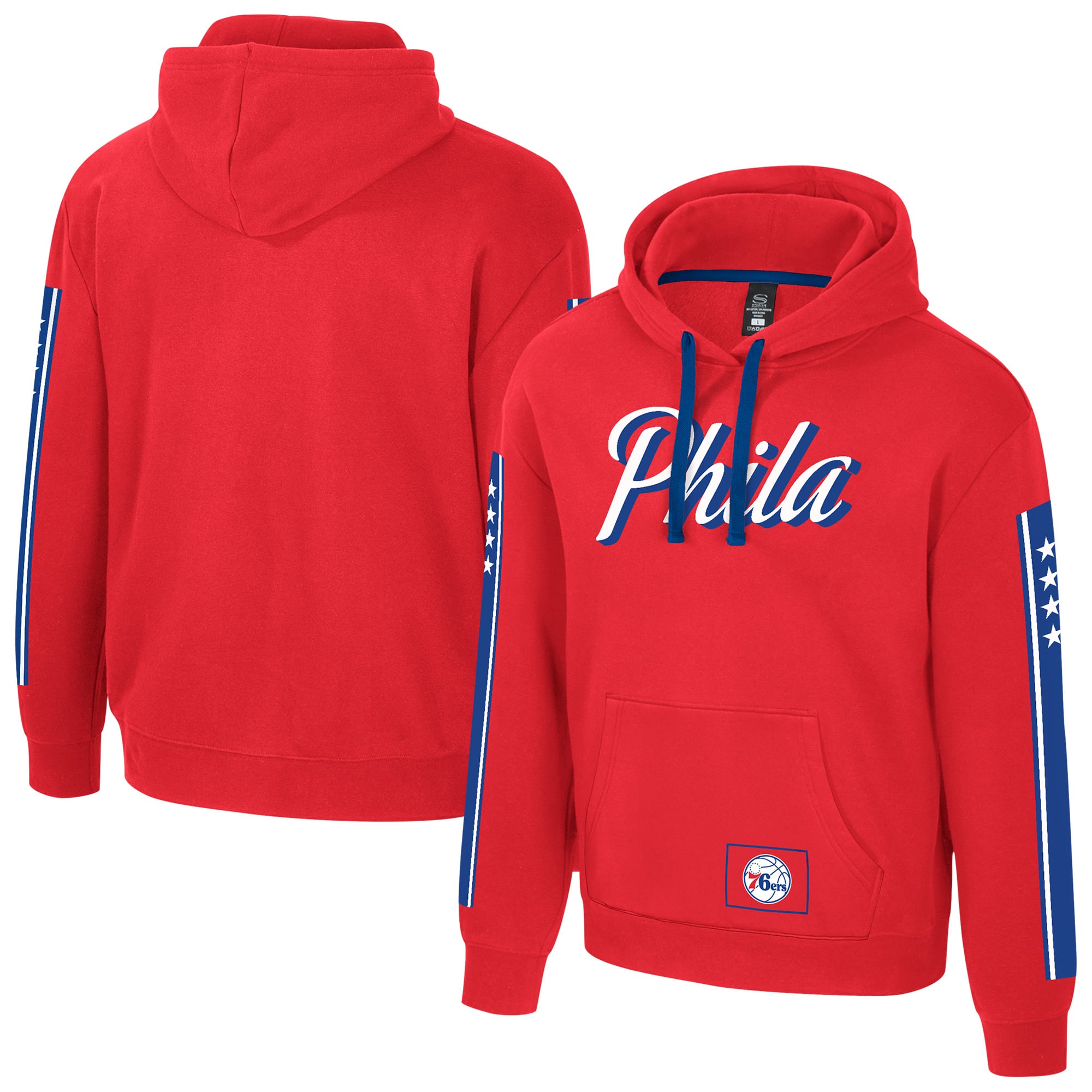 Unisex Stadium Essentials Red Philadelphia 76ers City Star Hoodie